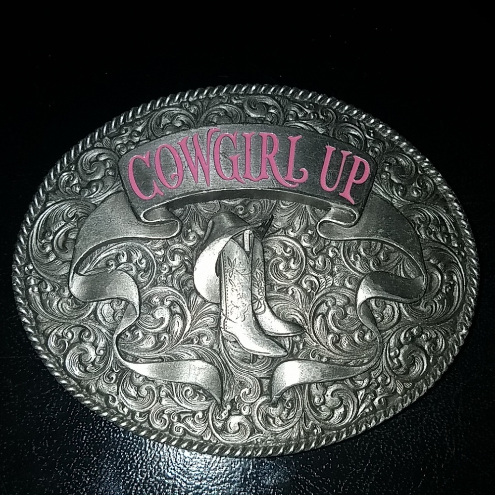 Cowgirl Up Belt Buckle